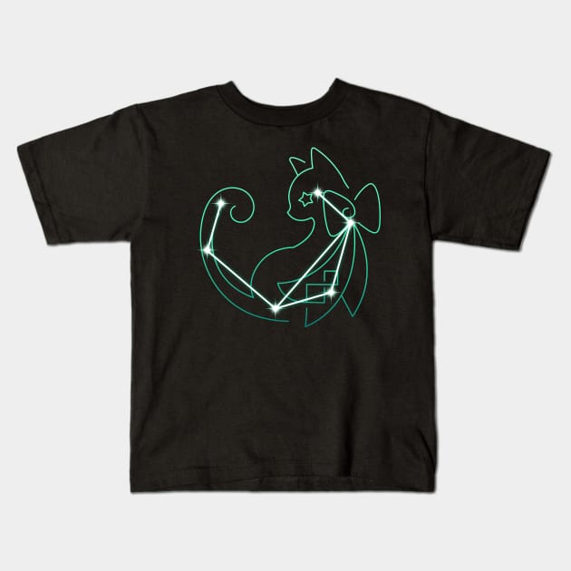 Felis Alba Constellation Kids T-Shirt by GachaSlave